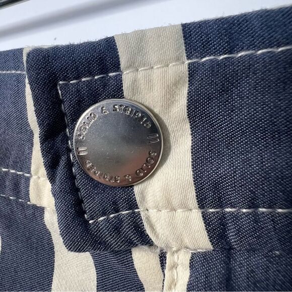 Solid and Striped Men’s Size Large Boardshort Blue Cream Stripes Swim Shorts - Picture 5 of 13